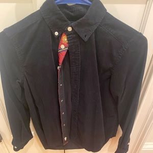 Ralph Lauren black corduroy button down
